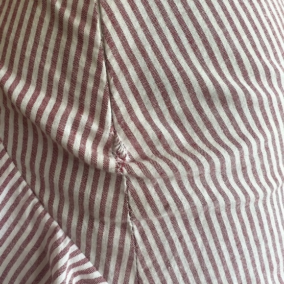 BELUCCI dress mini red white striped XS ruffles - Picture 9 of 12